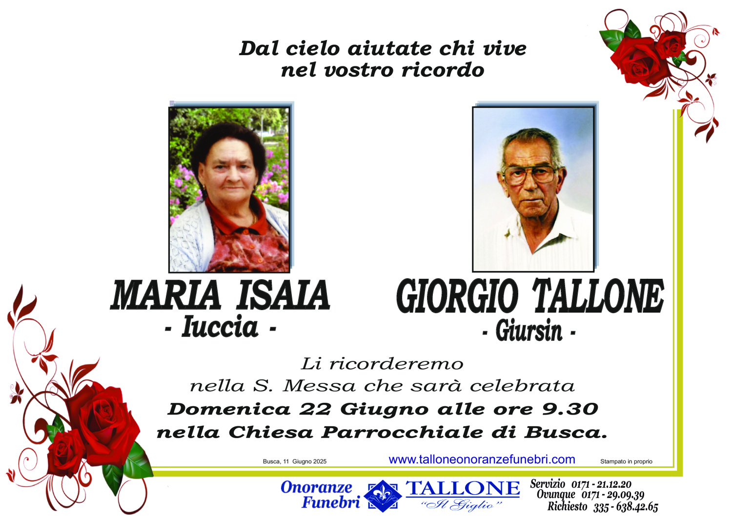 Maria Isaia e Giorgio Tallone 