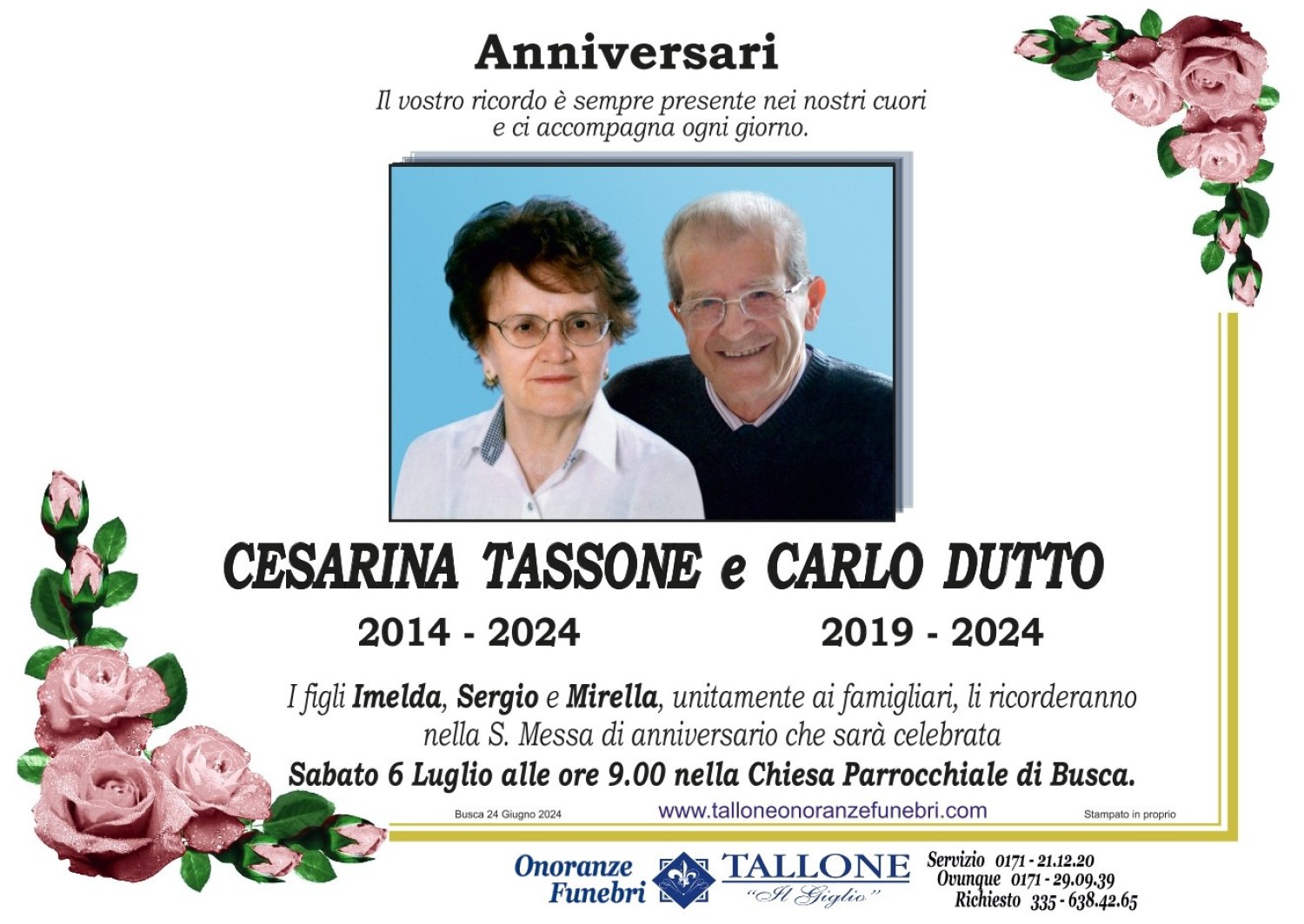 Cesarina Tassone Carlo Dutto